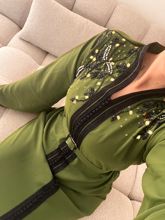 Caftan Laïla olive