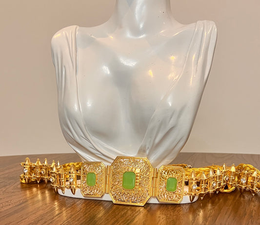 Ceinture pierre vert eau